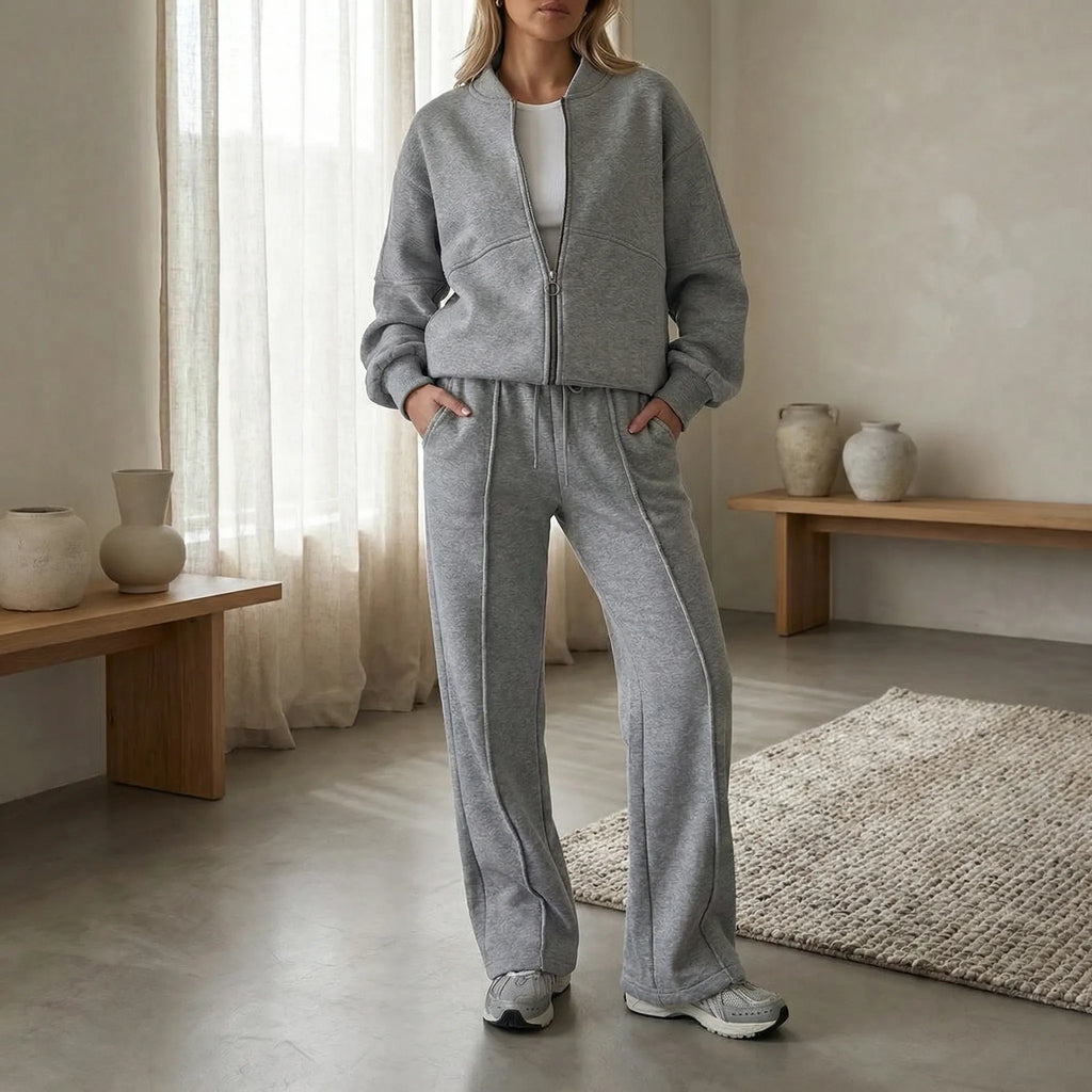 Women's Tracksuit Set- Zip Jacket and Matching Trousers