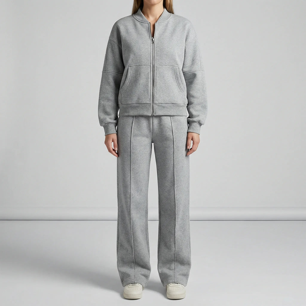 Women's Tracksuit Set- Zip Jacket and Matching Trousers