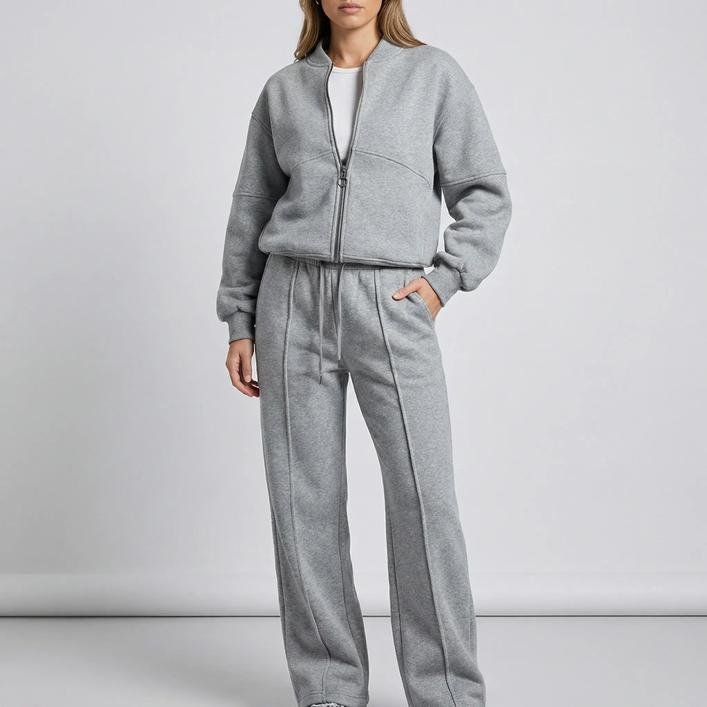 Women's Tracksuit Set- Zip Jacket and Matching Trousers