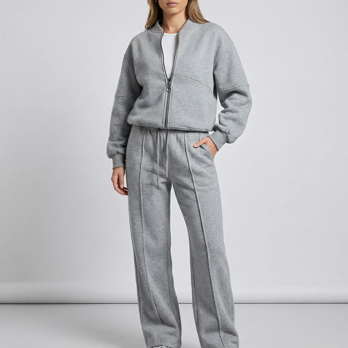 Women's Tracksuit Set- Zip Jacket and Matching Trousers
