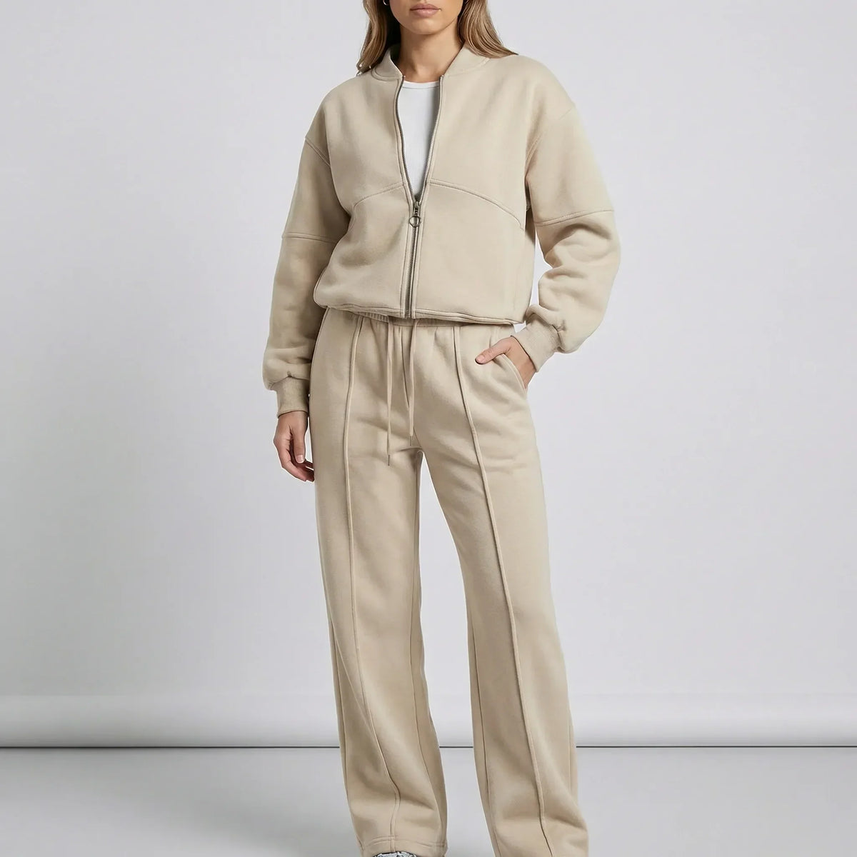 Women's Tracksuit Set- Zip Jacket and Matching Trousers
