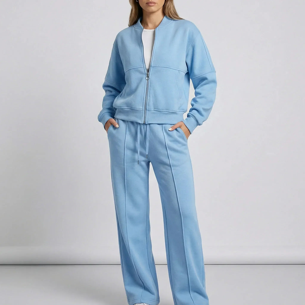 Women's Tracksuit Set- Zip Jacket and Matching Trousers