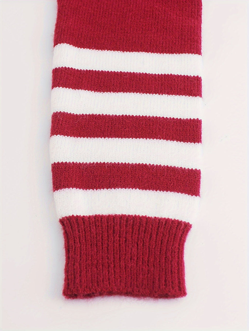 Women's Ribbed Sweater - Striped-Sleeve Knit Top