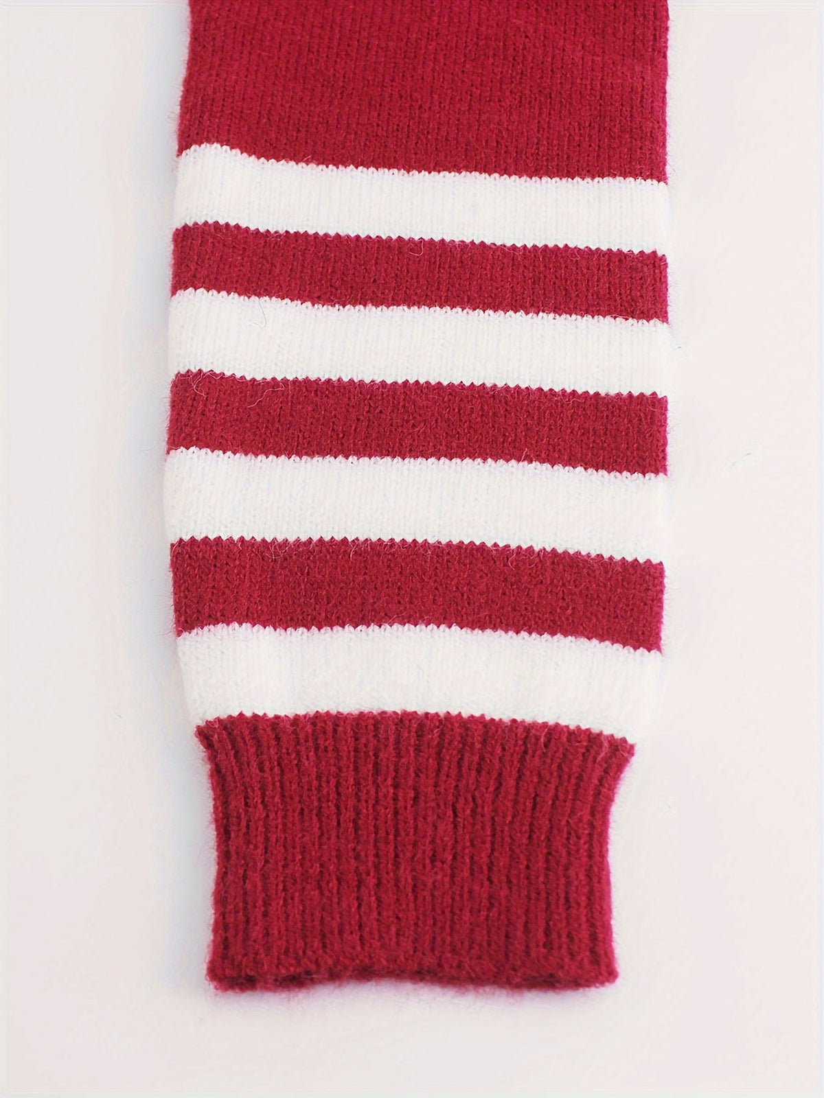 Women's Ribbed Sweater - Striped-Sleeve Knit Top