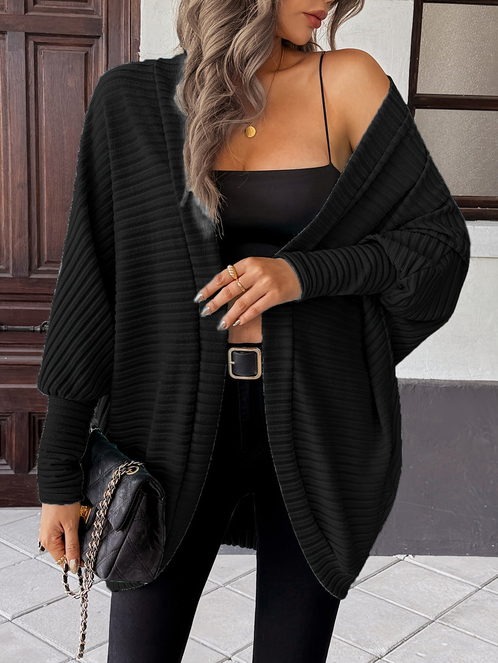 Women's Long Open-Front Cardigan - Relaxed Fit