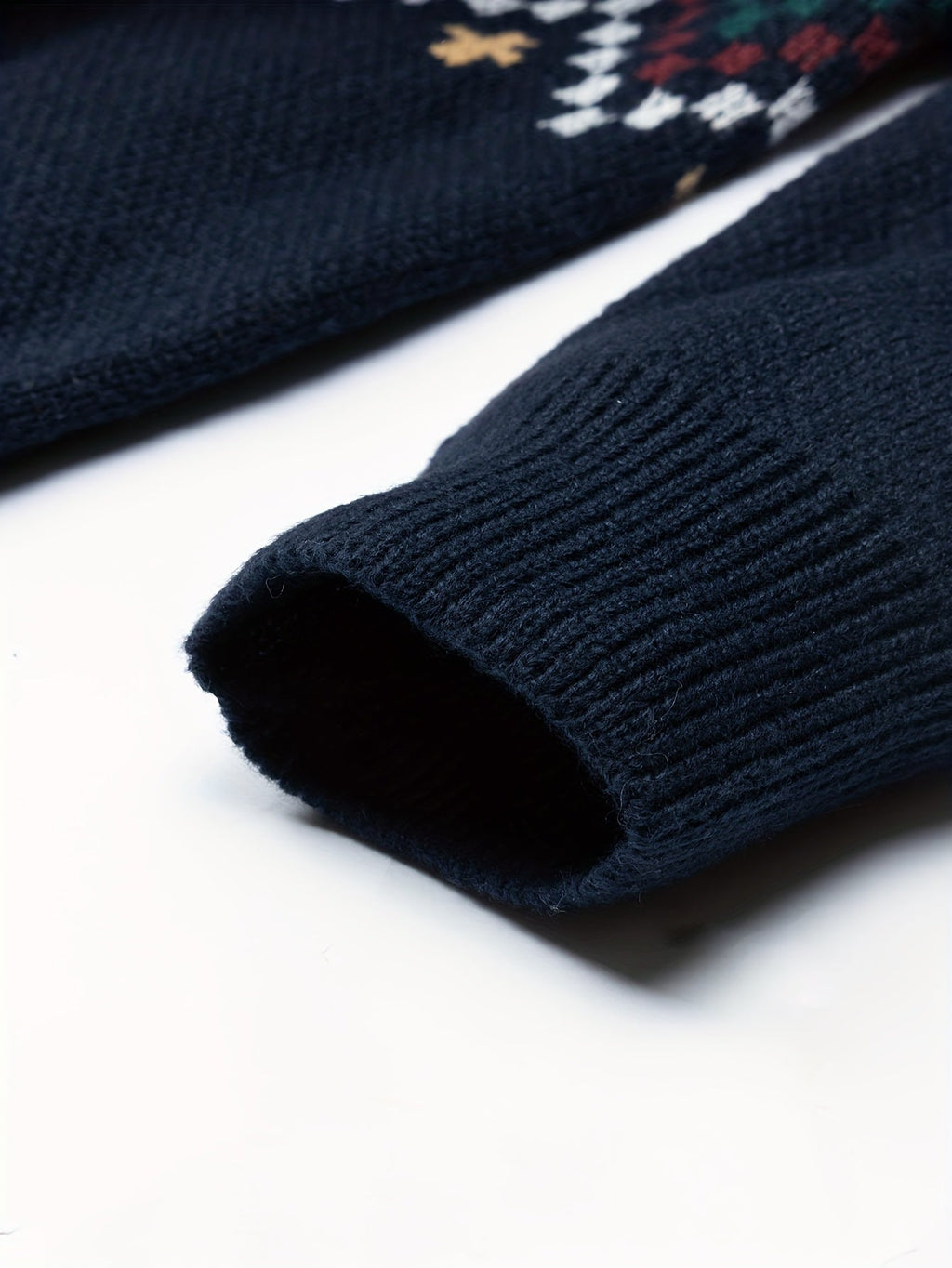 Men's Patterned Jumper - Crew Neck Knitwear