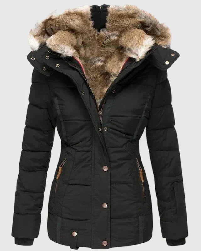 Women's Hooded Coat - Adjustable Longline Outerwear
