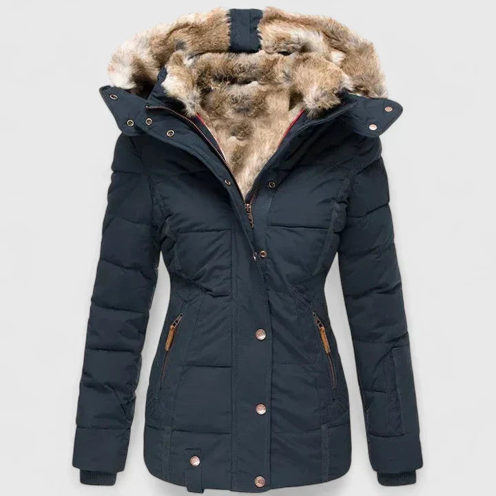 Women's Hooded Coat - Adjustable Longline Outerwear
