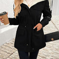 Women's Hooded Jacket - Fleece-Lined Zip-Up Outerwear