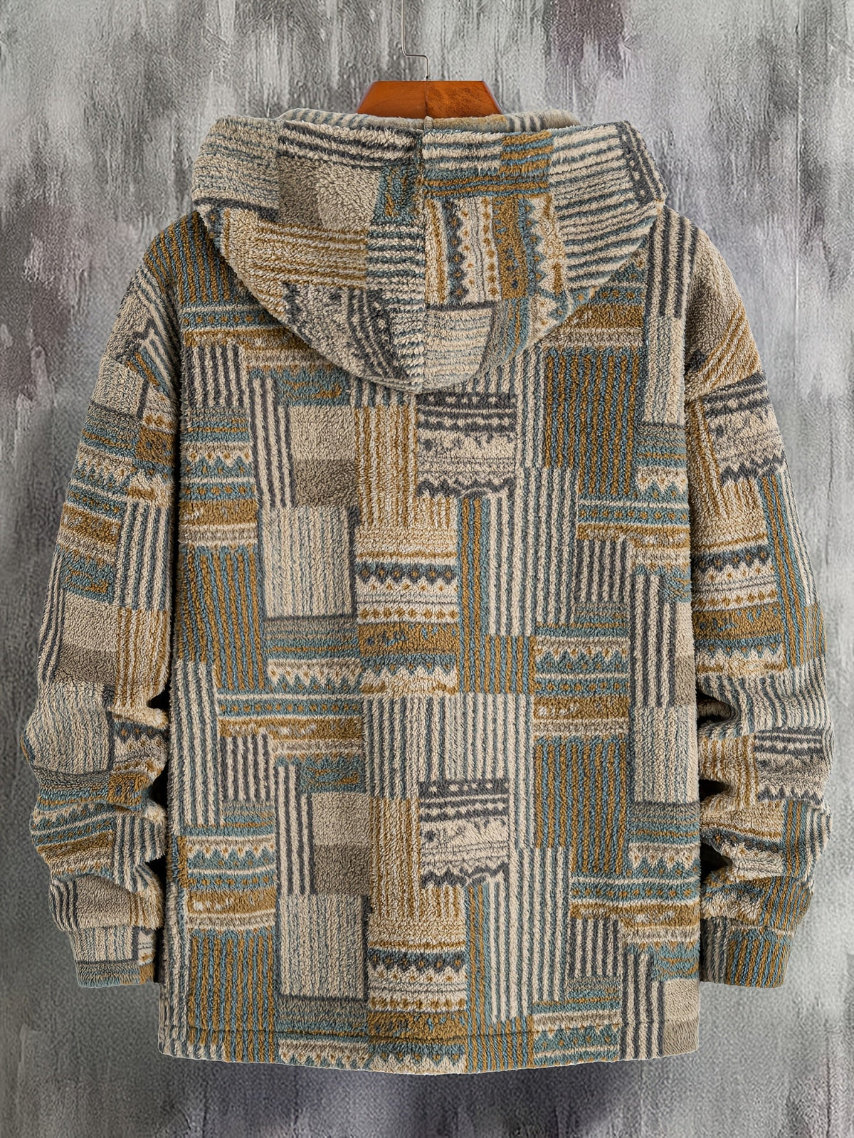 Men's Patterned Quarter-Zip Jumper