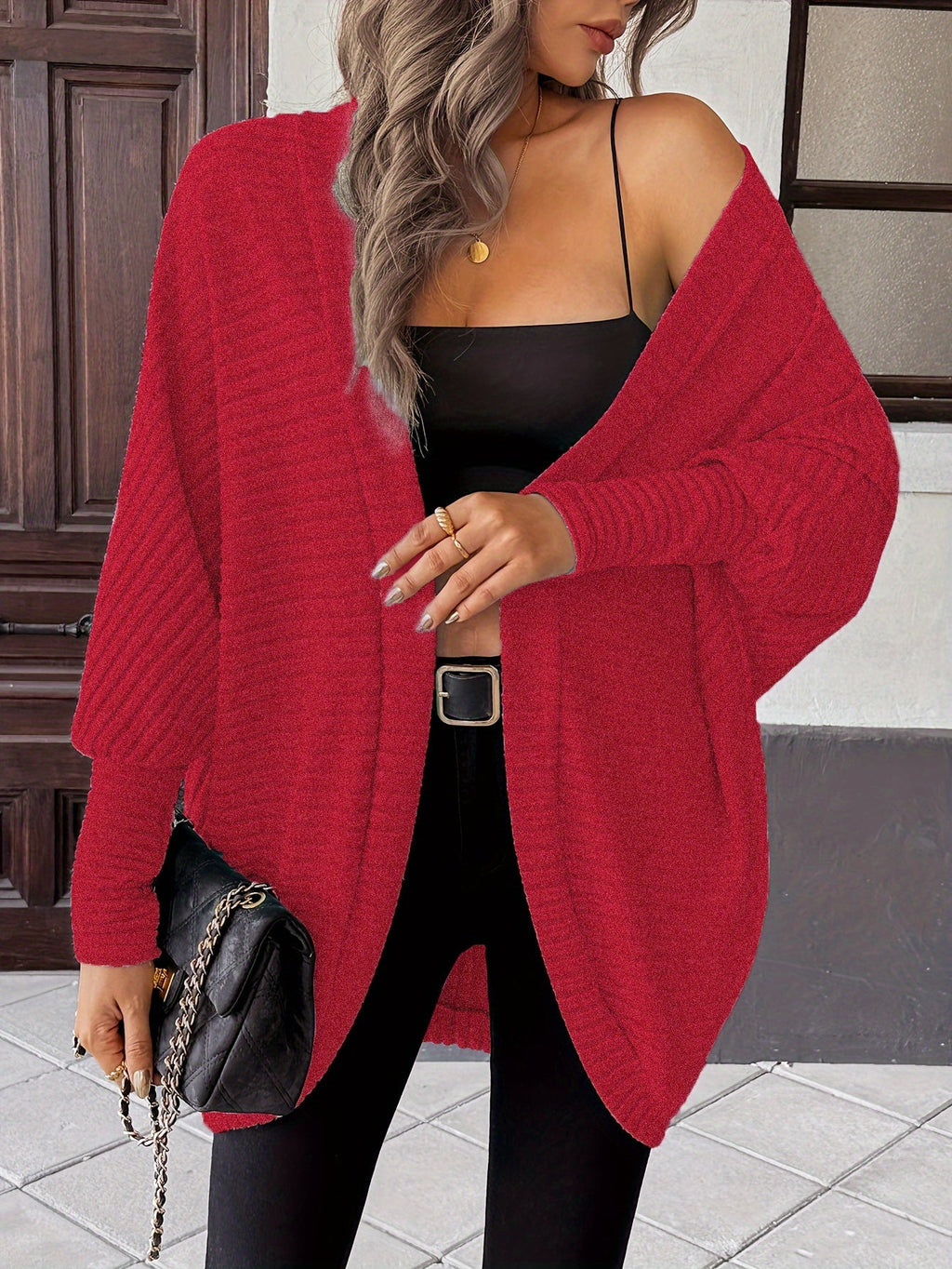 Women's Long Open-Front Cardigan - Relaxed Fit
