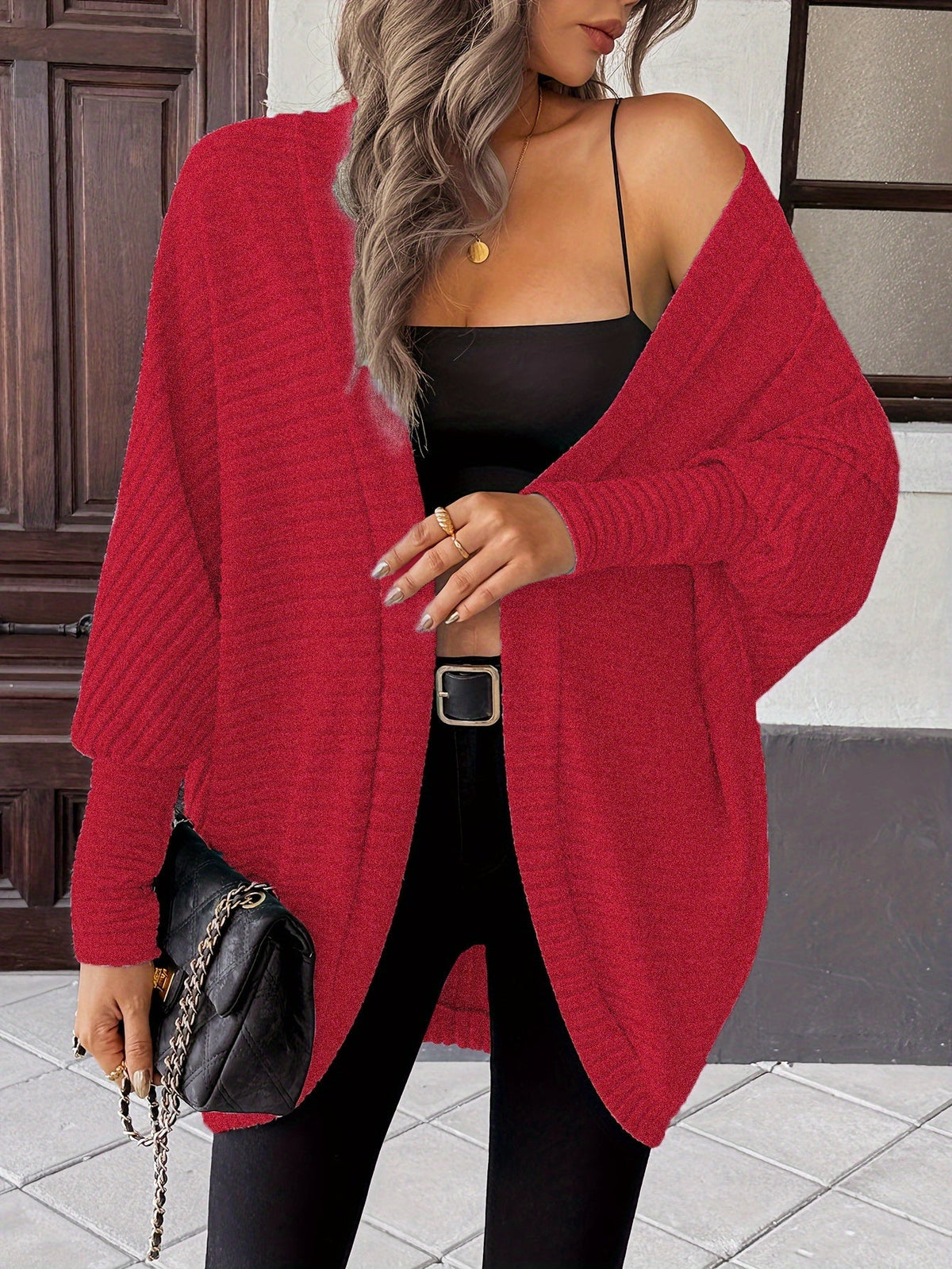 Women's Long Open-Front Cardigan - Relaxed Fit