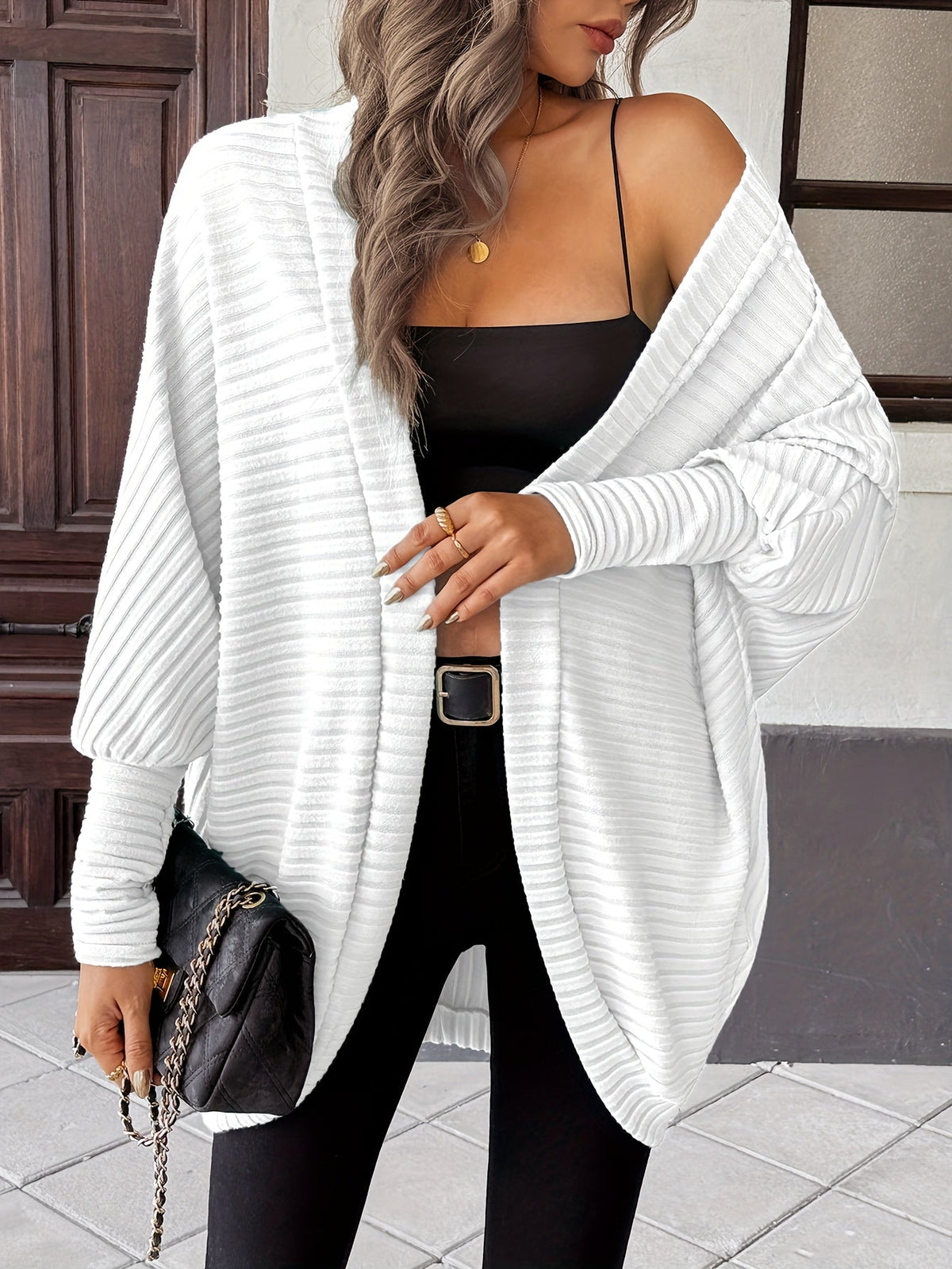 Women's Long Open-Front Cardigan - Relaxed Fit