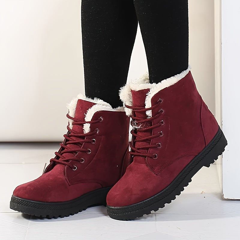 Women's Lace-Up Ankle Boots- Winter Style