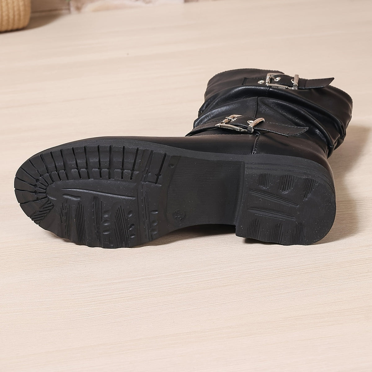 Women's Slouch Boots- Buckle Trim