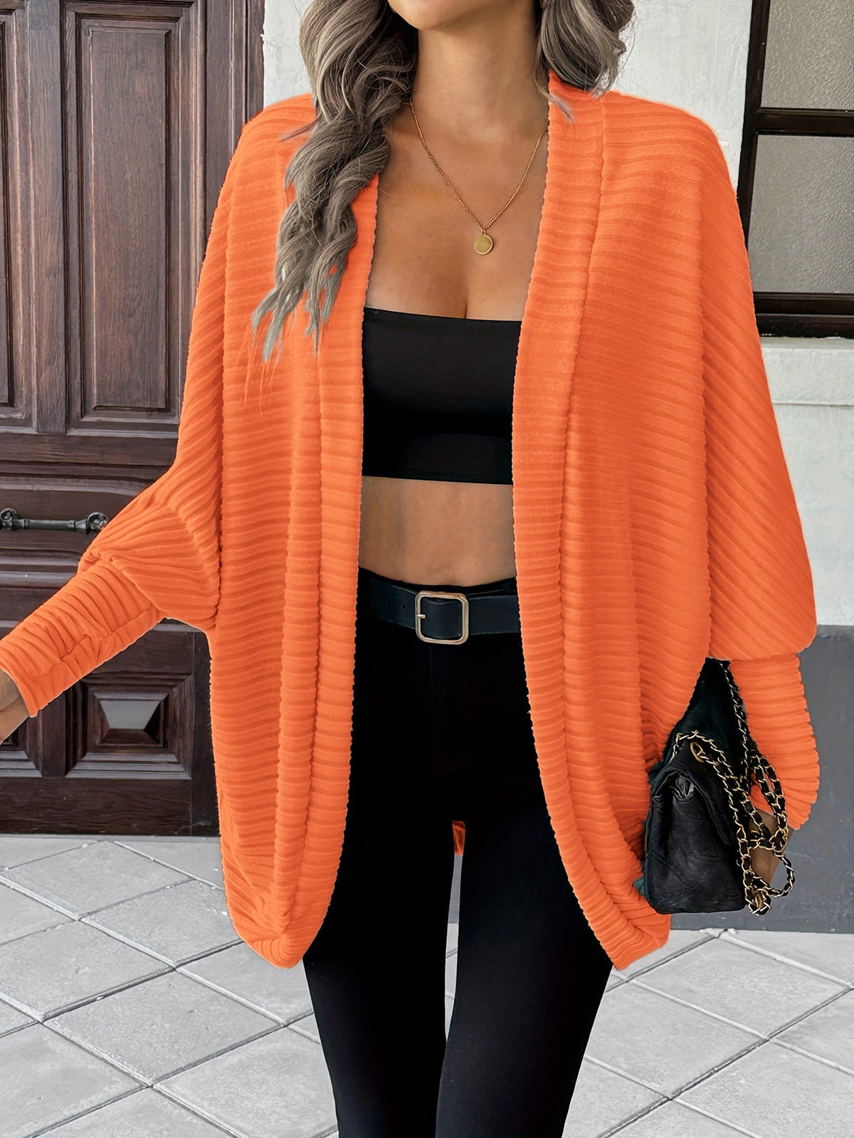 Women's Long Open-Front Cardigan - Relaxed Fit
