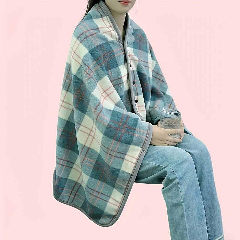 Women's Buttoned Wrap Shawl