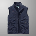 Men's Zip-Up Gilet - Stand-Collar Outdoor Vest