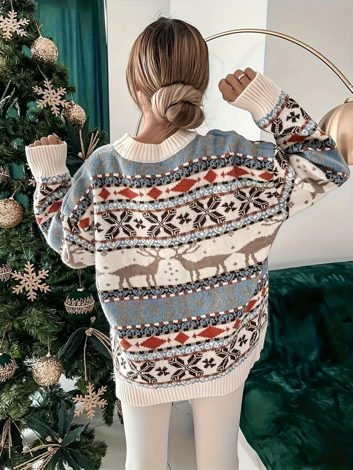 Women's Fair Isle Jumper- Geometric Patterned Knit