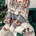 Women's Fair Isle Jumper- Geometric Patterned Knit