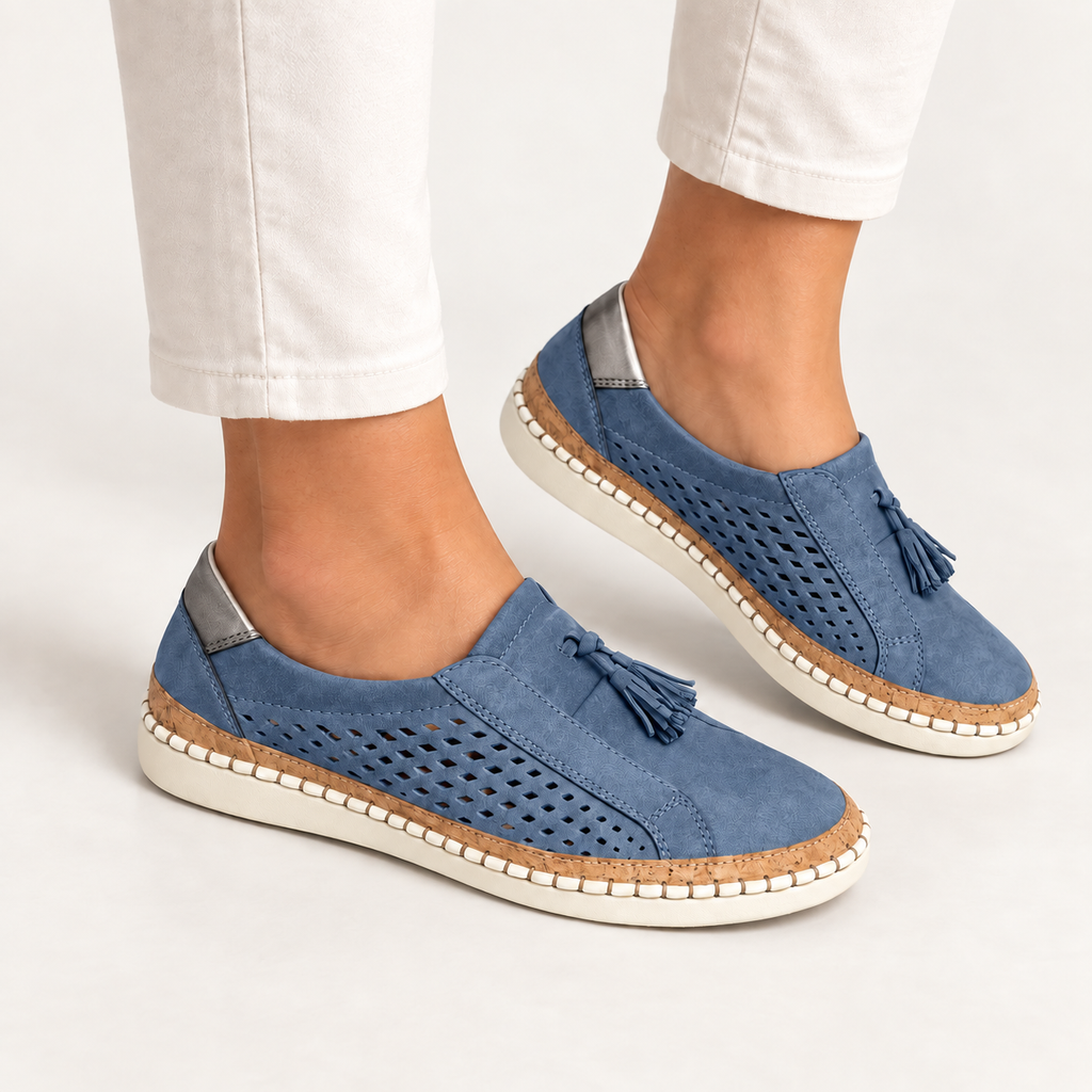 Emma women's slip-on shoes in blue