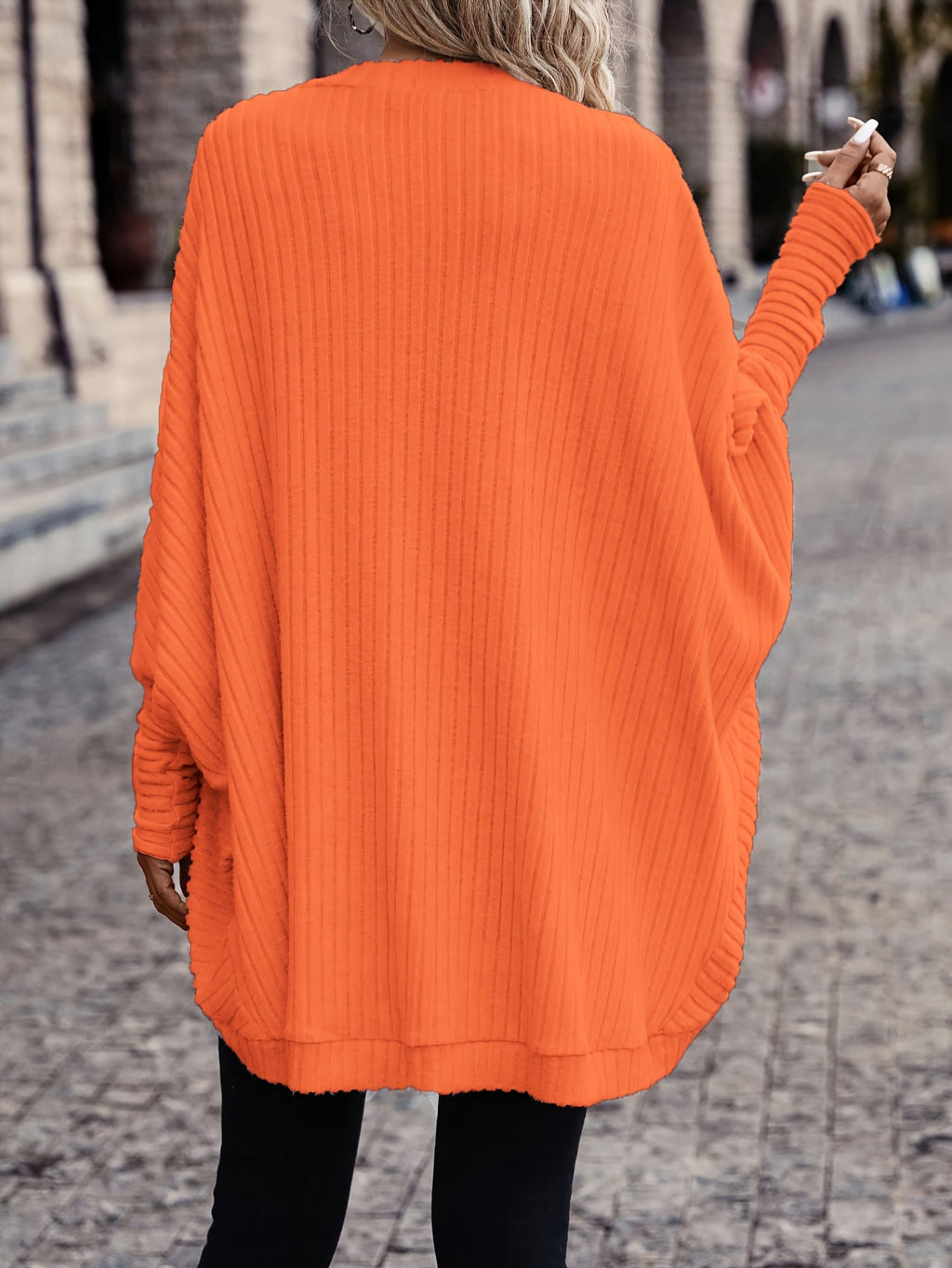 Women's Long Open-Front Cardigan - Relaxed Fit