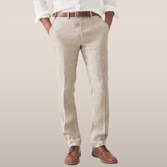 Men's Regular-Fit Trousers - Straight-Leg Everyday Pants