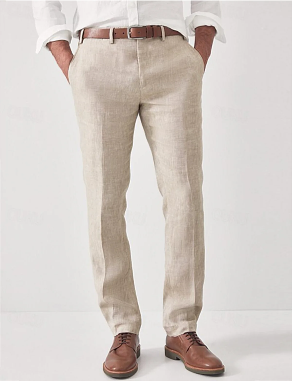 Men's Regular-Fit Trousers - Straight-Leg Everyday Pants