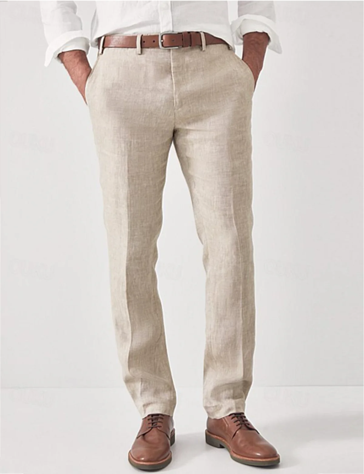 Men's Regular-Fit Trousers - Straight-Leg Everyday Pants
