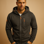 Men's Zip-Up Hoodie - Hooded Everyday Sweatshirt