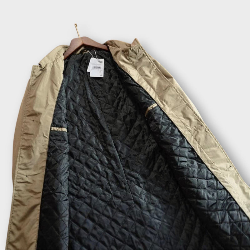 Men's Mid-Length Coat - Button-Front Outerwear