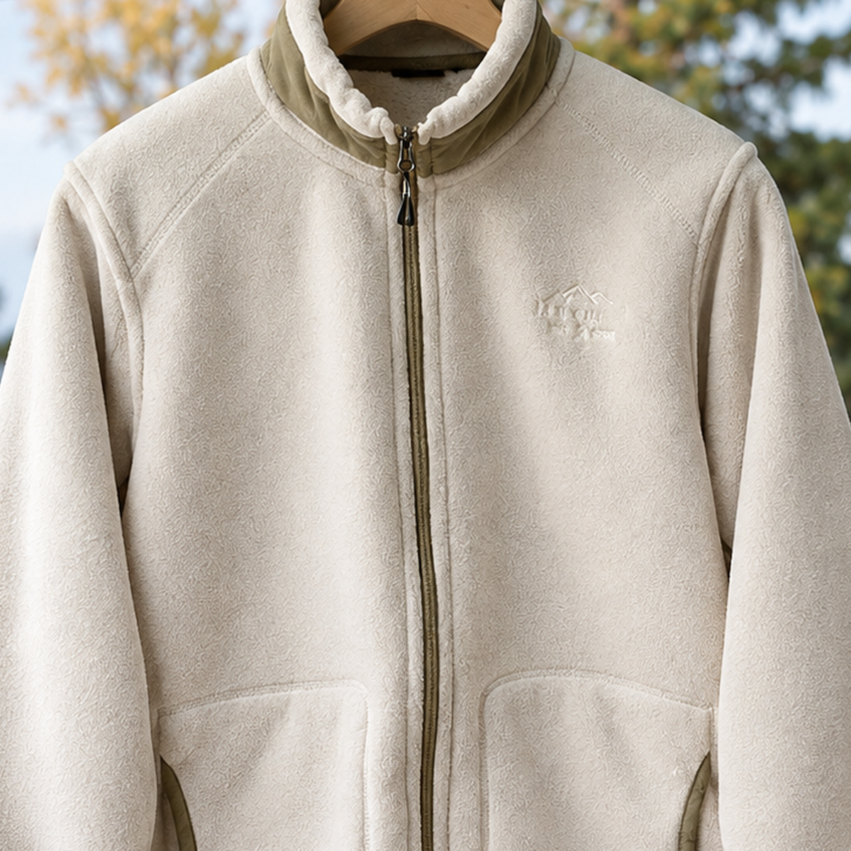 Men's Pile-Texture Jacket - Stand-Collar Zip-Up Outerwear