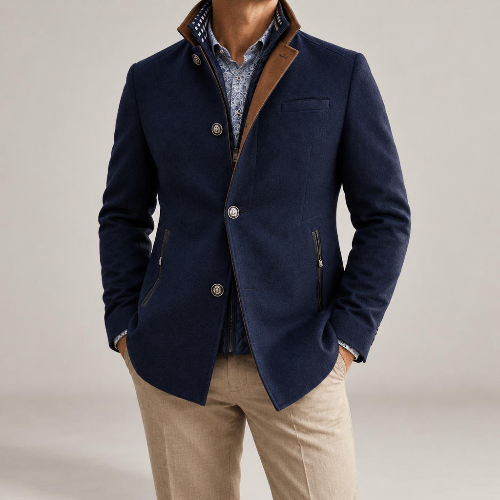 Knightsman double-breasted pea coat