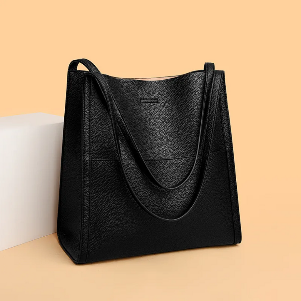 Women's Shoulder Bag- Twin Handles and Front Pocket