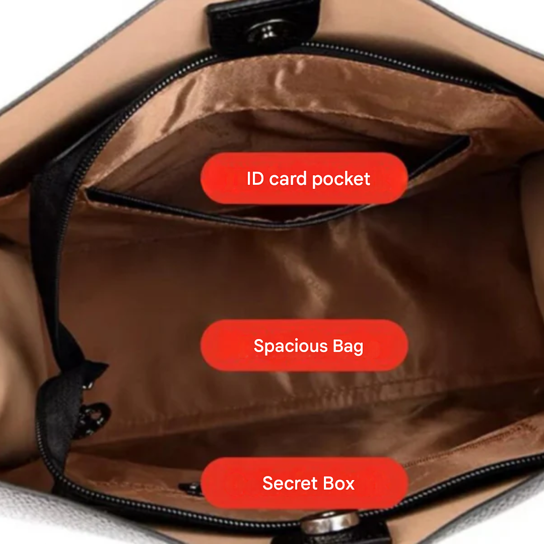 Women's Shoulder Bag- Twin Handles and Front Pocket