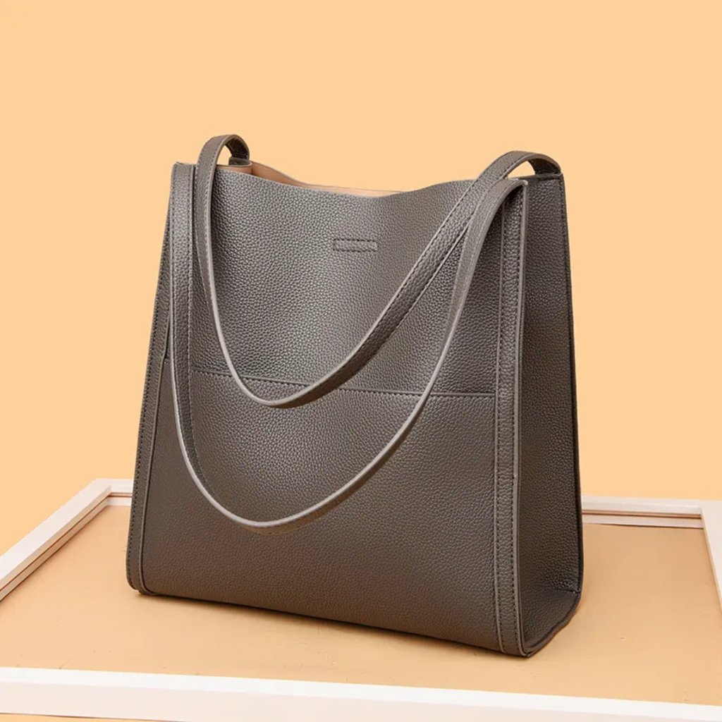 Women's Shoulder Bag- Twin Handles and Front Pocket