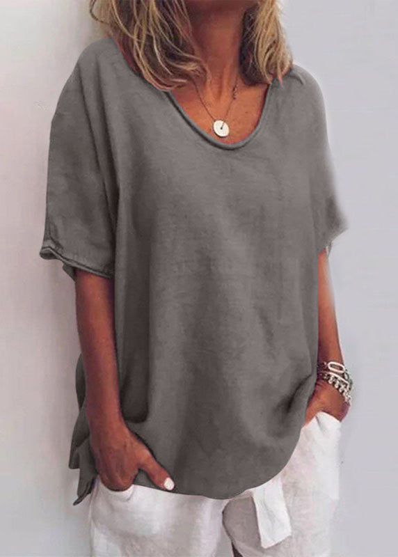 Anna | Women's Loose-Fit Short-Sleeve Blouse
