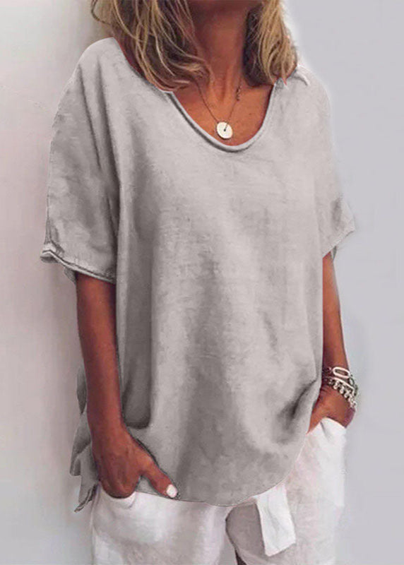 Anna | Women's Loose-Fit Short-Sleeve Blouse