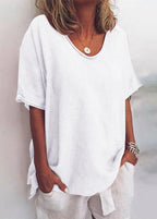 Anna | Women's Loose-Fit Short-Sleeve Blouse