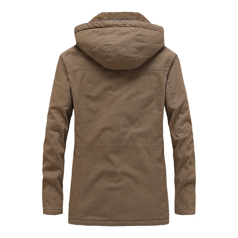 Men's Zip-Front Jacket- Button Placket and Stand Collar
