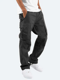Men's Cargo Trousers- Flap Pockets and Relaxed Leg