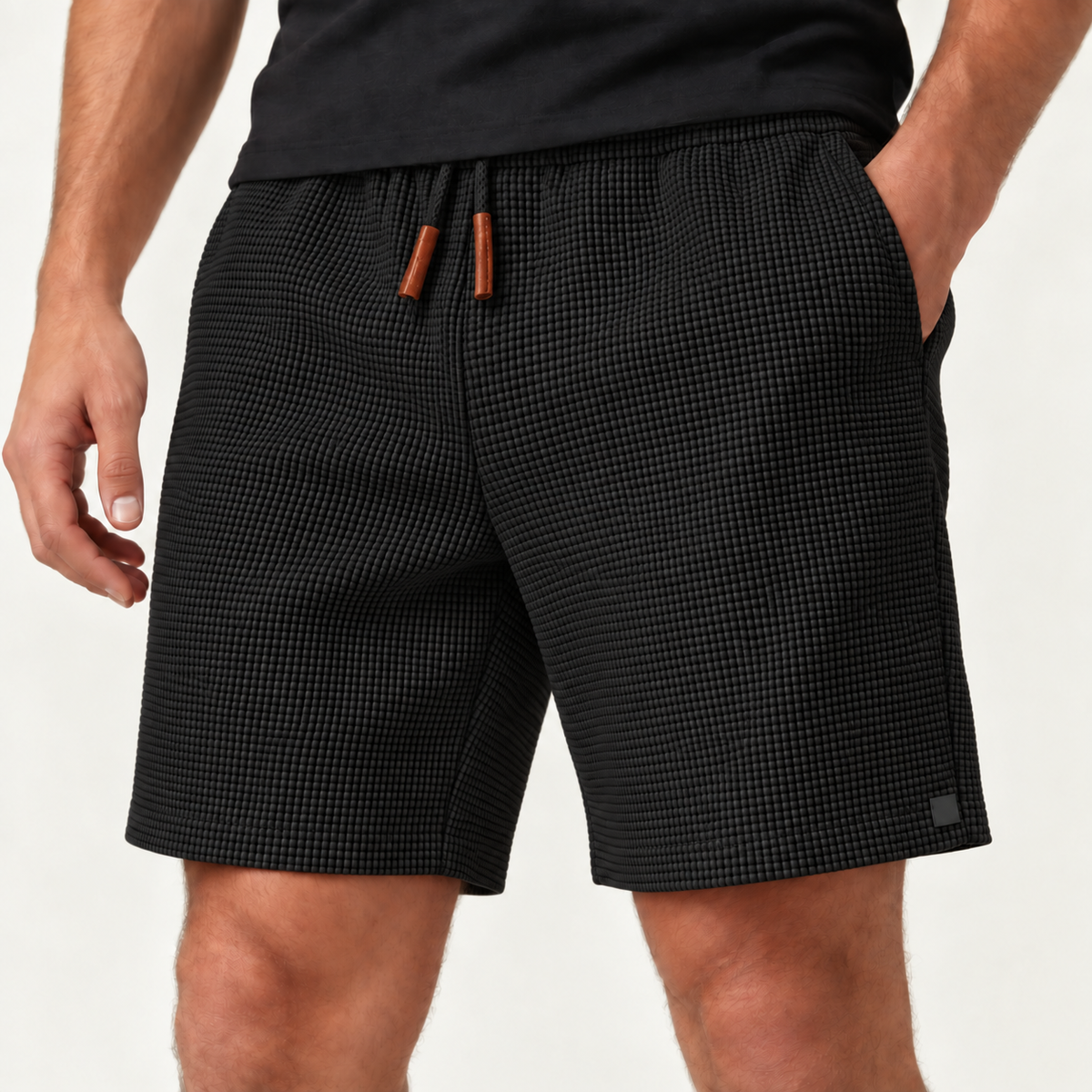 Nathan men's casual shorts in black