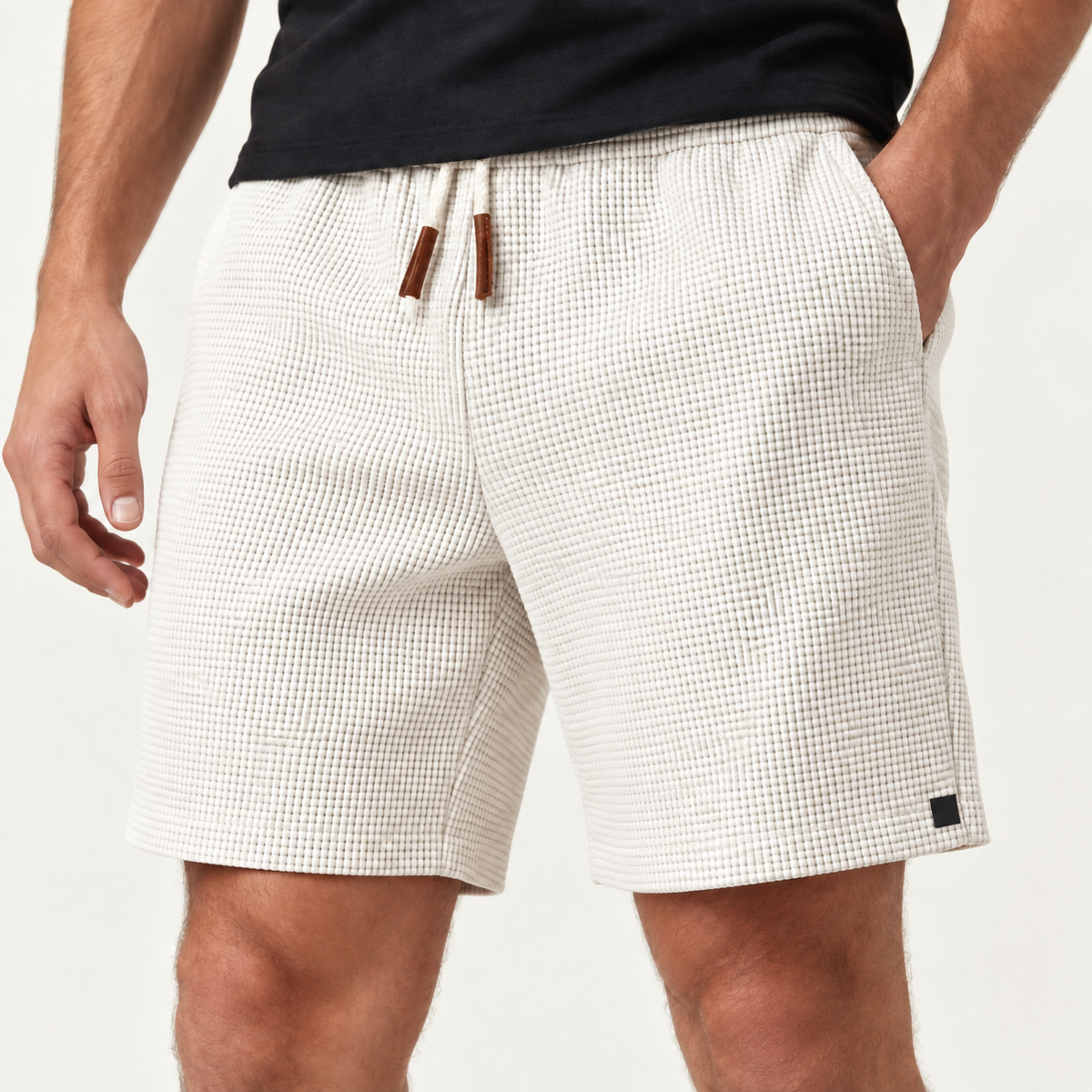 Nathan men's casual shorts in white