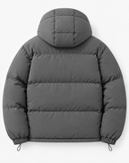 Men's Quilted Puffer Jacket - Hooded Winter Coat