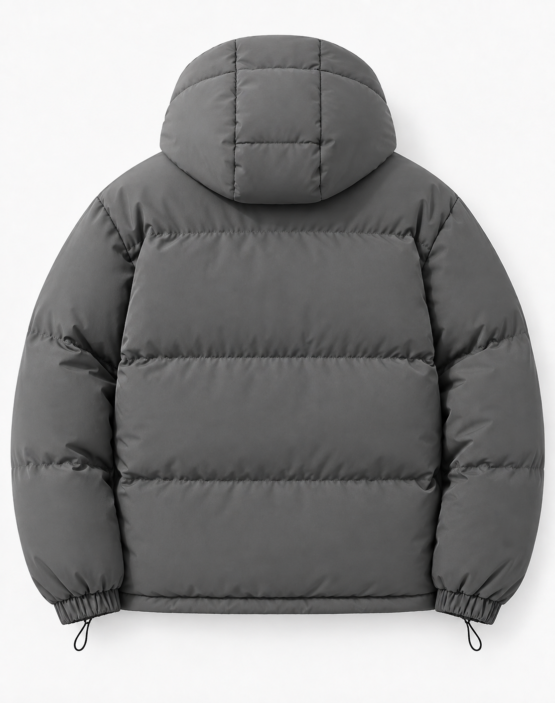 Men's Quilted Puffer Jacket - Hooded Winter Coat