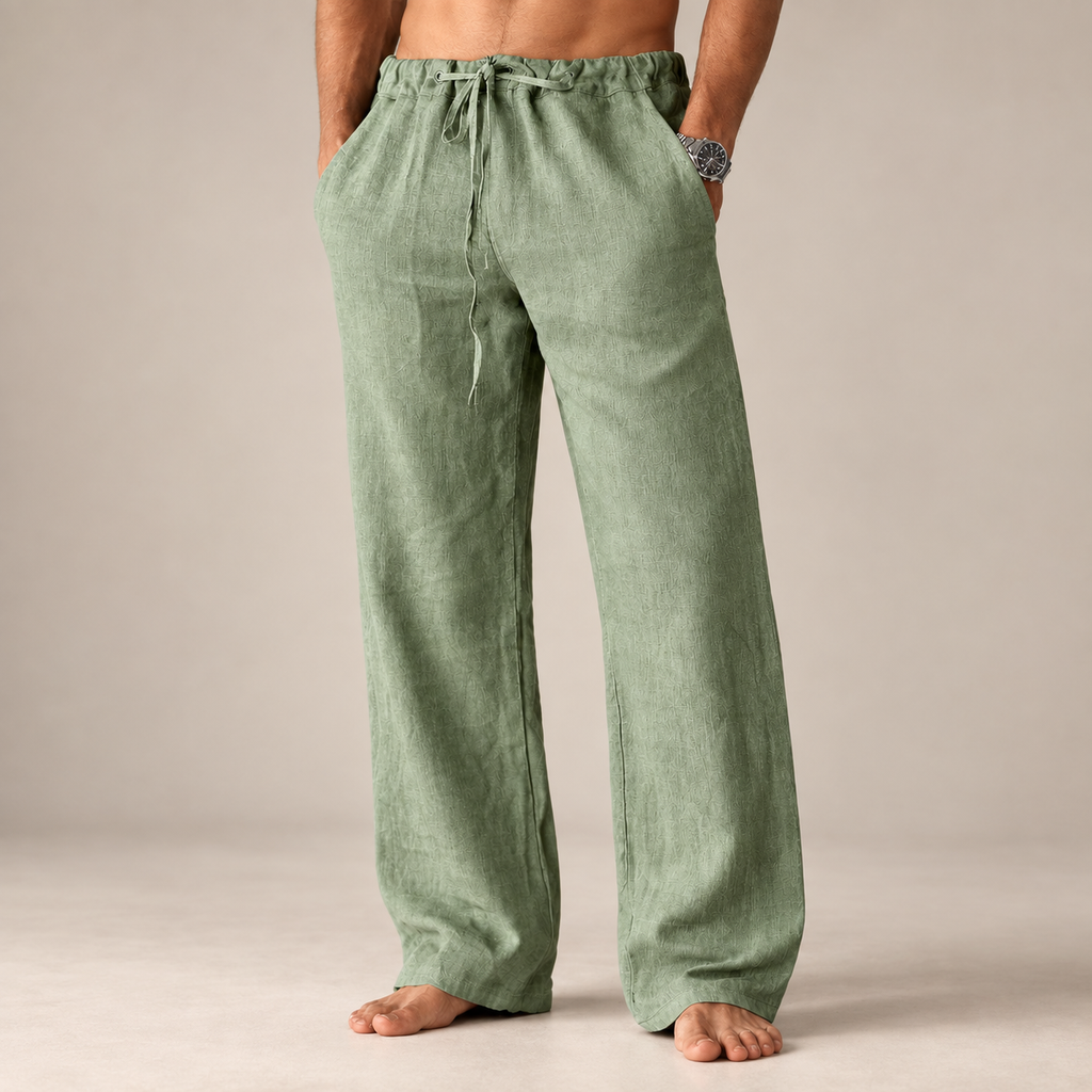 Rivello drawstring linen trousers