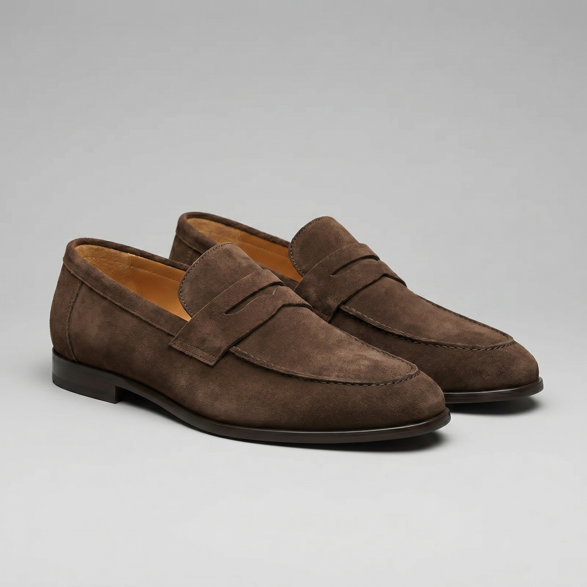 Men's Suede Penny Loafers - Smart Slip-On Shoes