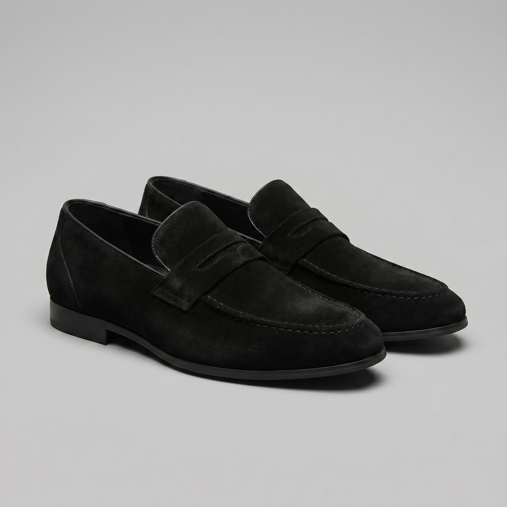 Men's Suede Penny Loafers - Smart Slip-On Shoes