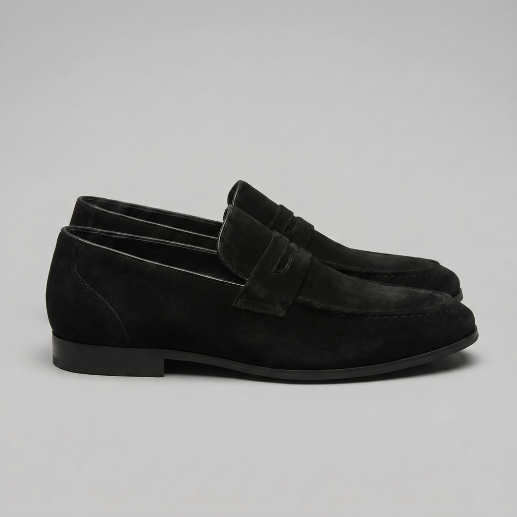 Men's Suede Penny Loafers - Smart Slip-On Shoes