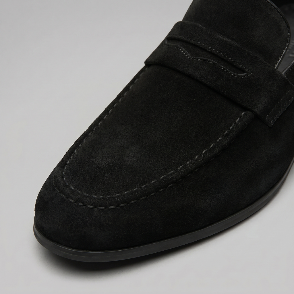 Men's Suede Penny Loafers - Smart Slip-On Shoes